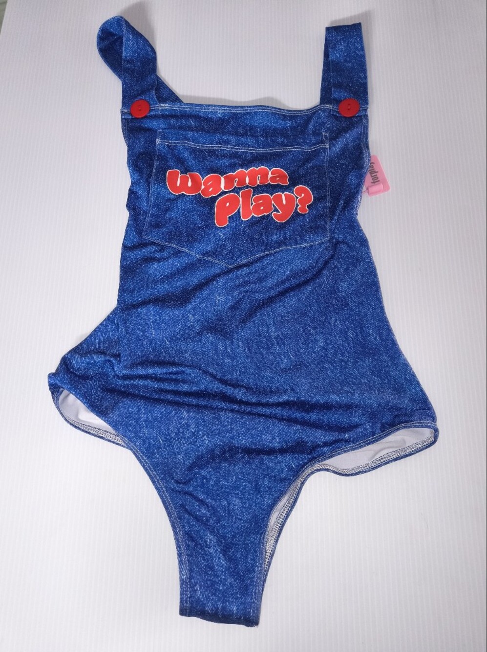 Halloween NWT Forplay "Wanna Play?" Bodysuit